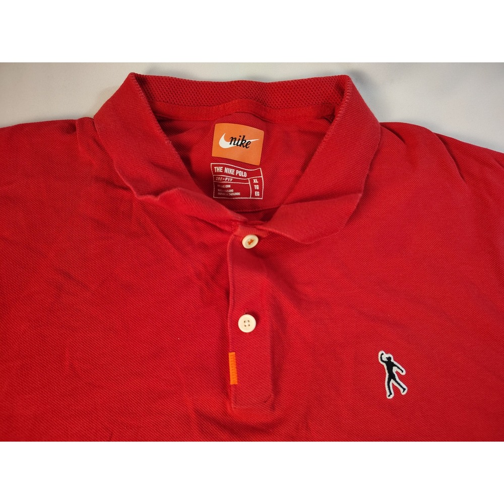 Nike Dri-FIT Polo Shirt Mens Red Short Sleeve Athletic Golf Casual Top Solid XL